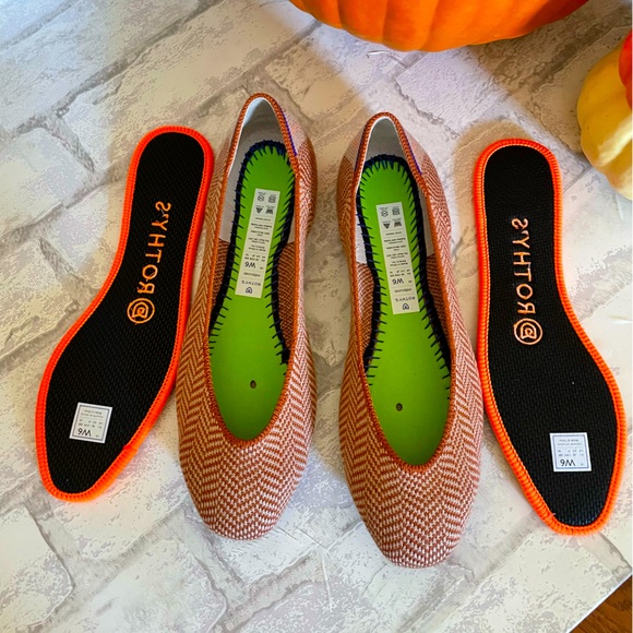 NWT Rothy’s Retired Merino Wool Camel Herringbone Square-Toe Size 6 EU 36 - Picture 4 of 5